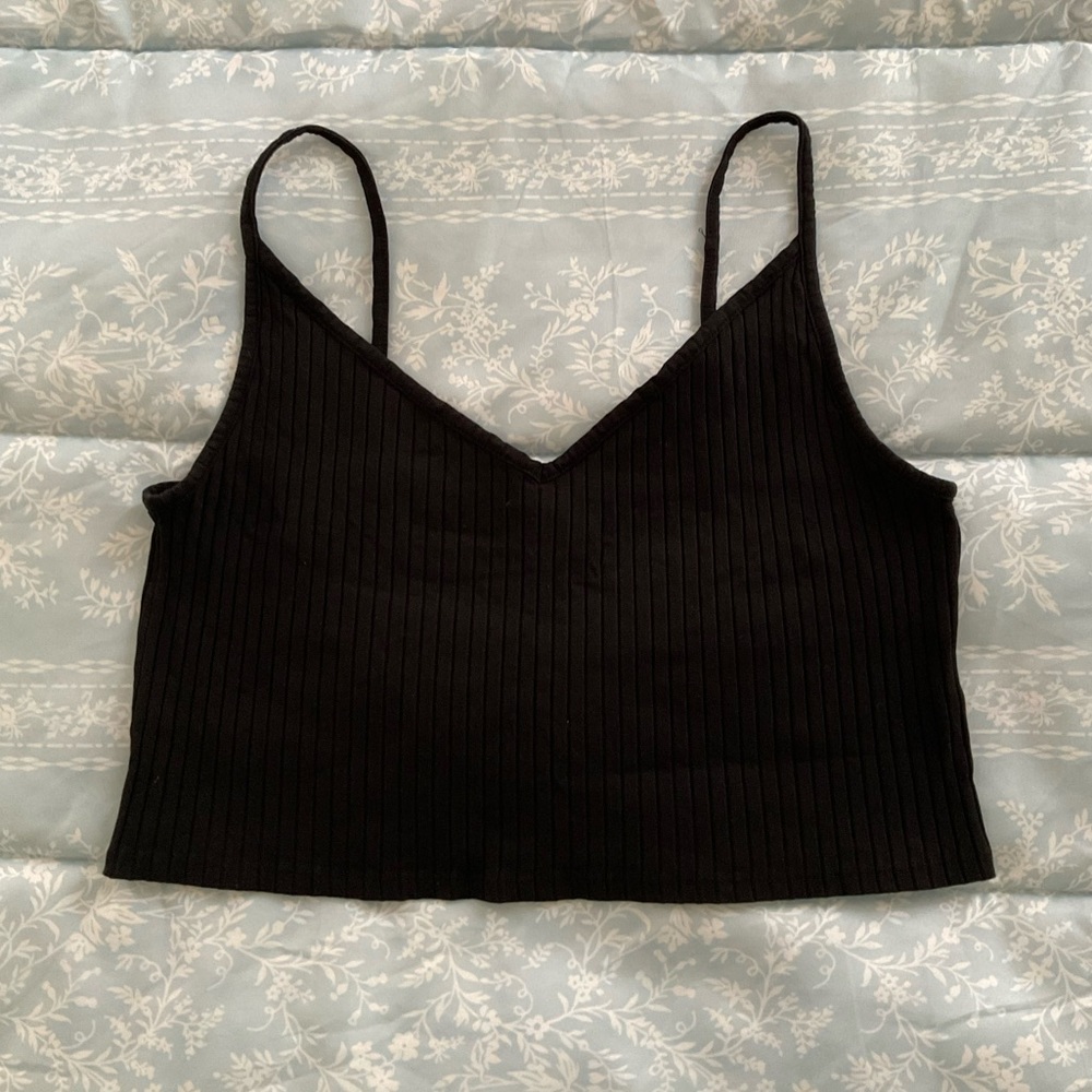 H&M Black Ribbed Tank Top